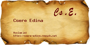 Csere Edina névjegykártya