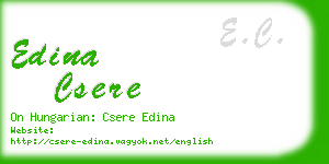 edina csere business card